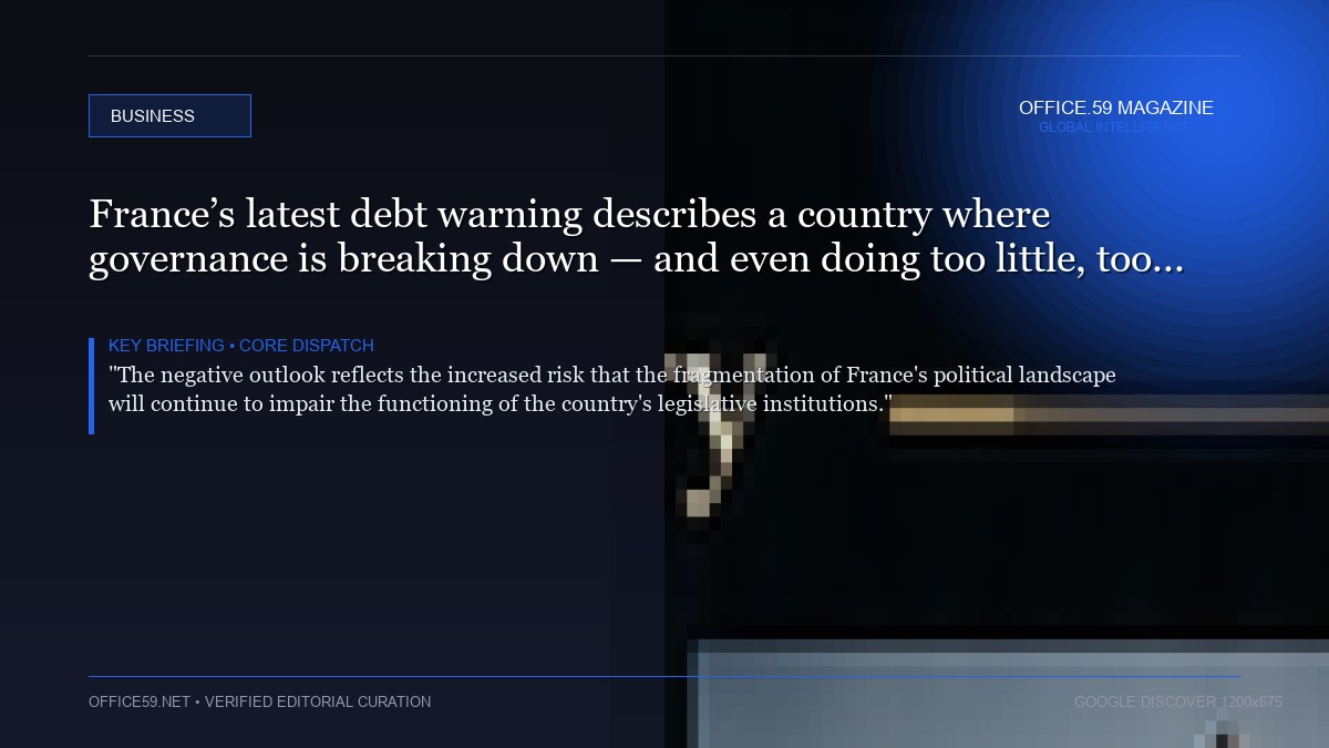 France’s latest debt warning describes a country where governance is breaking down — and even doing too little, too late is barely possible