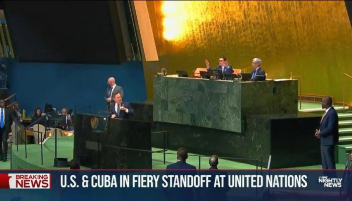 NBC The Only Network Newscast to Show US-Cuba Blowup at the UN